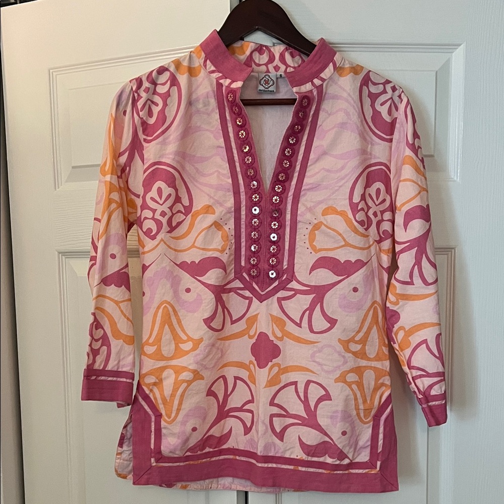 Sheridan French Pink and Orange Women's Tunic